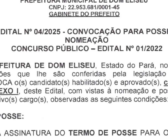 Edital nº 04/2025 para POSSE do Concurso 01/2022 – Professor Zona Rural